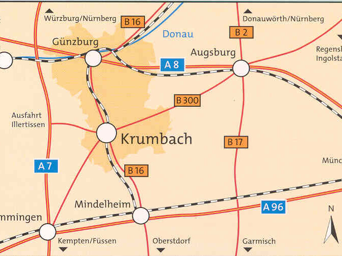 Anfahrtsplan Krumbach